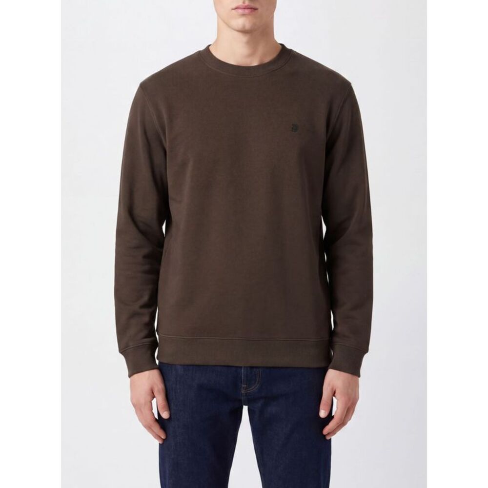 Dondup Men Dondup Cotton Crewneck Jumper With Contrast Logo